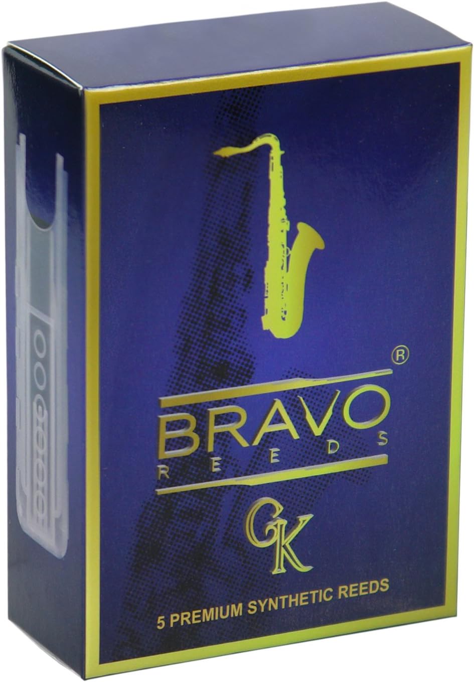 Bravo BR-TS30 Synthetic Reeds for Tenor Saxophone, Strength 3.0 (Box of 5)