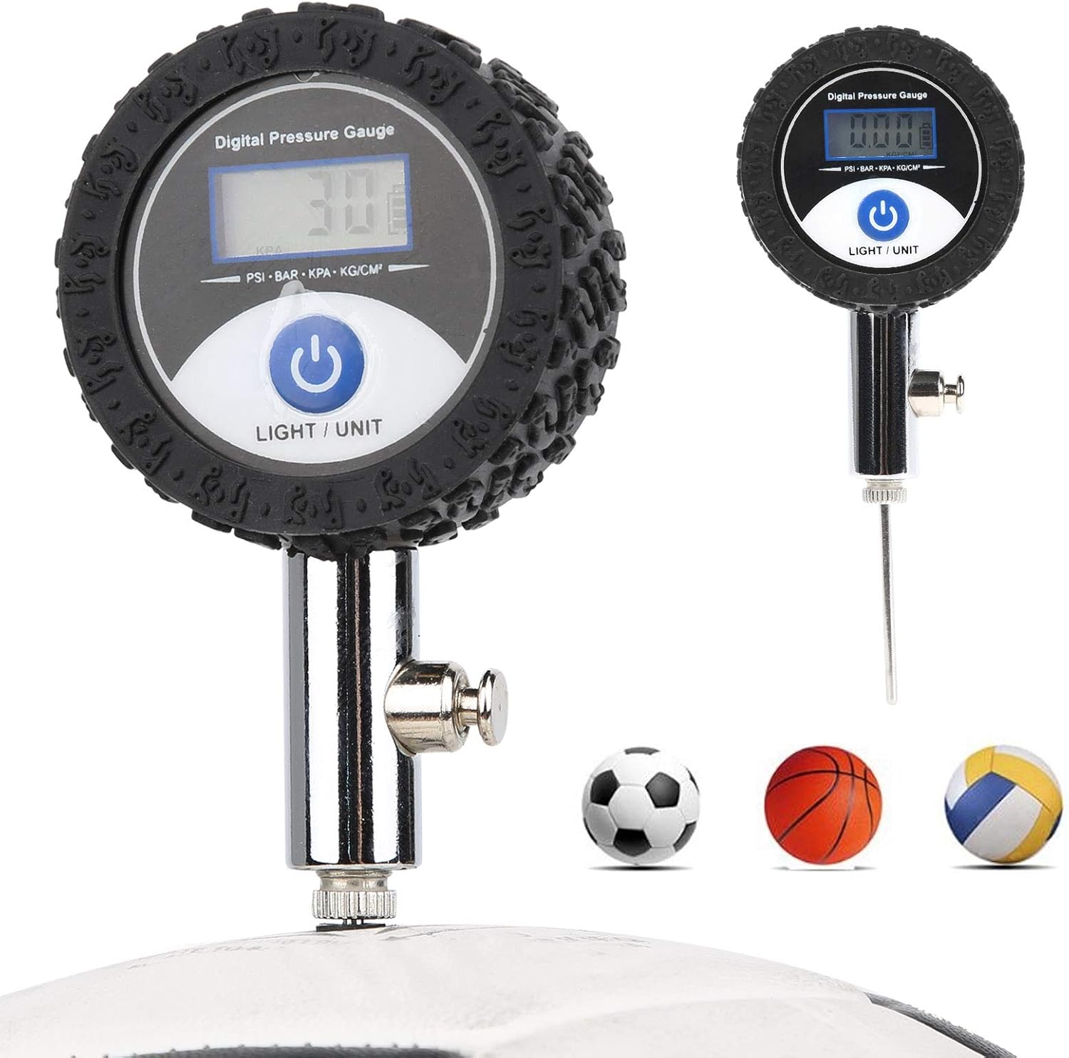 ミニ正確なインフレーションアクセサリー圧力計 空気圧計 サッカーバスケットボールサッカーボールバレーボール用デジタル 高価値セリー