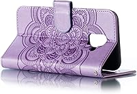 Vista 10 de LEECOCO for Samsung A6 2018 Case Mandala Embossing Luxury PU Leather Flip Notebook Wallet Bookstyle Magnetic Stand Card Slot Folio Bumper Protection