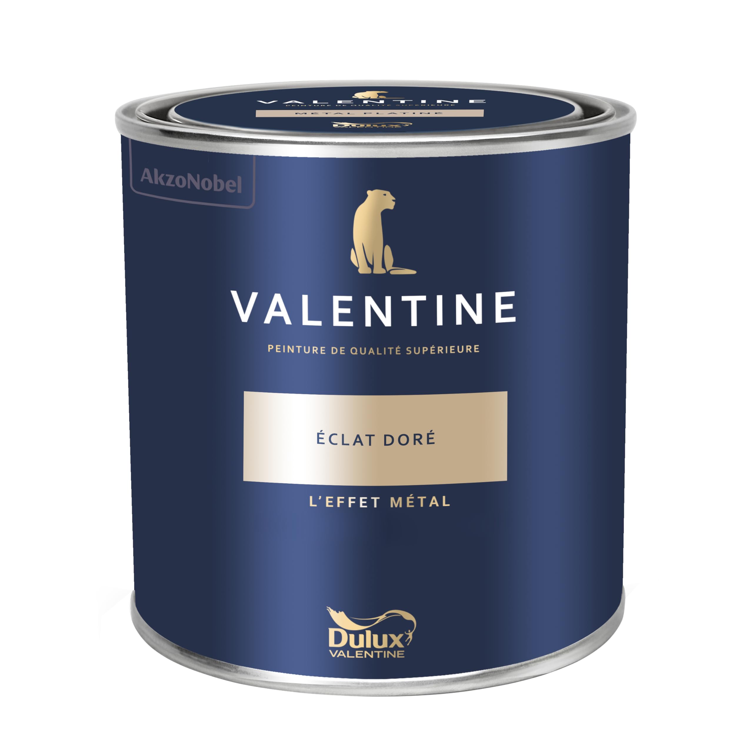 Dulux Valentine - La VALENTINE - Peinture intérieure en phase aqueuse de haute qualité - Couleur intense & pouvoir couvrant élevé - Mat Velouté Éclat doré 1 L