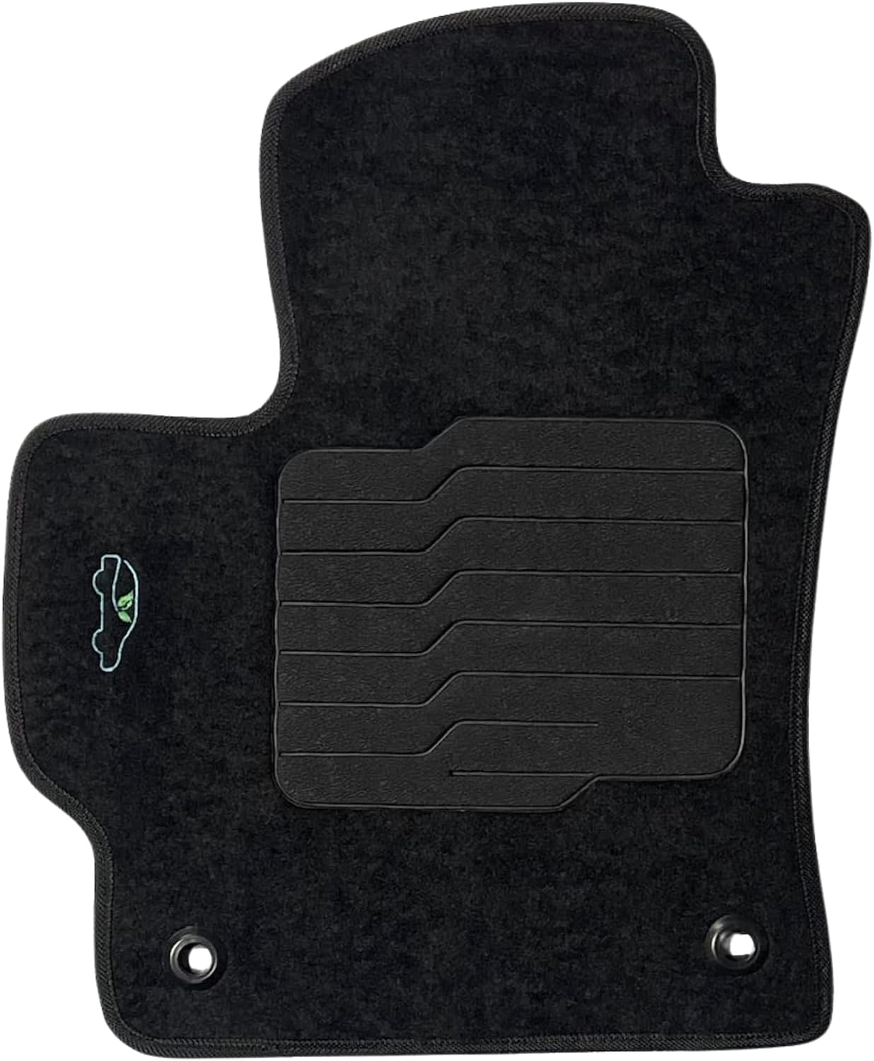 ecoMats Carpet Floor Mats Custom Fit for 2020 to 2026 Toyota Corolla, with Anti Slip Driver Heel Pad and Safety Locks, Front and Rear Set, Black