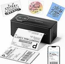 TATTMUSE Thermal Label Printer 4x6, Bluetooth Shipping Label Printer, A646 Postage Label Printer Compatible with Royal Mail, Evri, eBay, DPD, UPS, Address Labels
