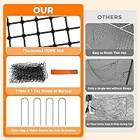 Vista 3 de Volleyball Rebounder Net-Portable 7x4 ft Training Equipment for Spike and Smash Practice，5 Rebound Angles Custom Target Area for Volleyball Sports