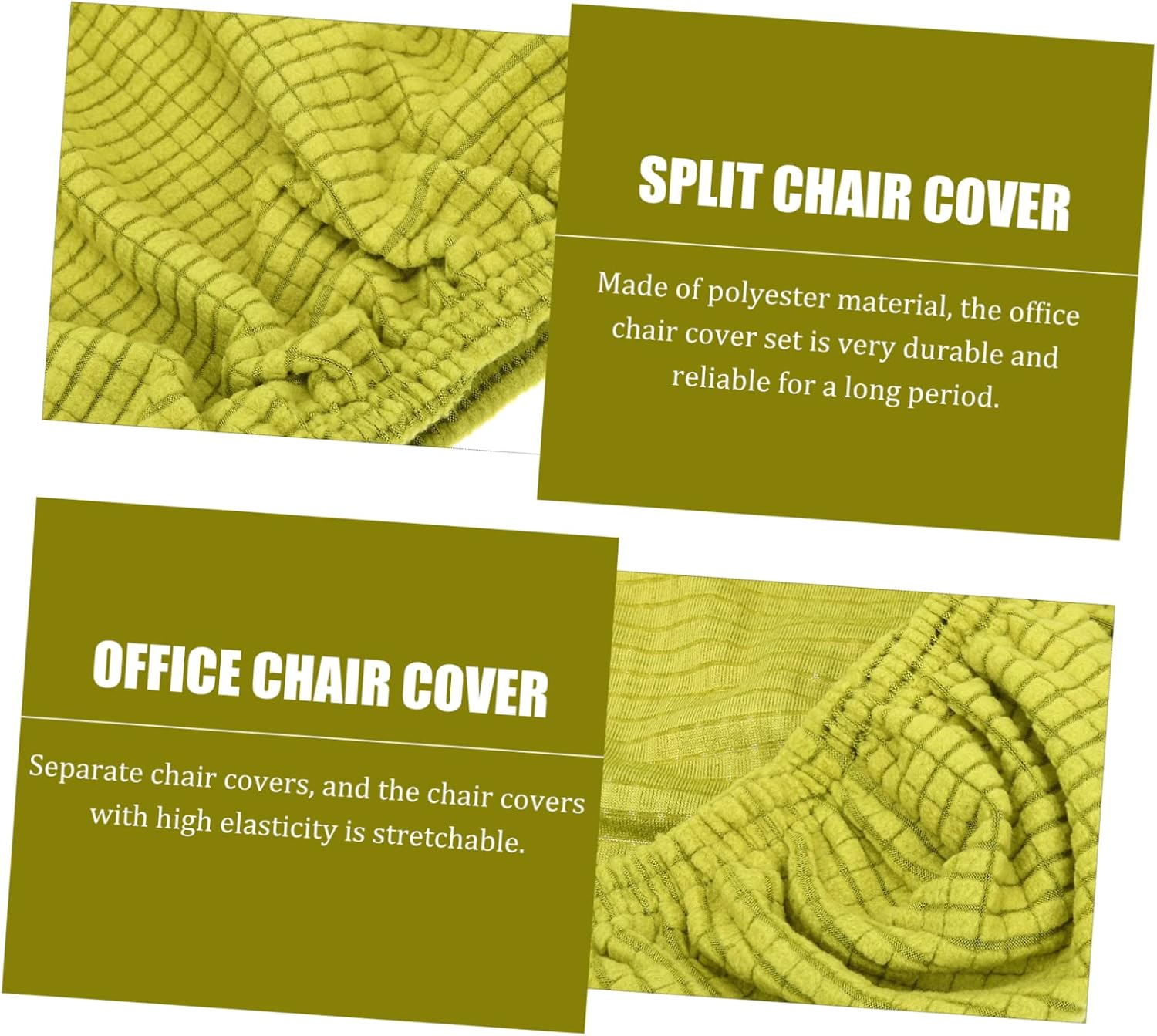 Amosfun 1set Stretch Office Chair Covers Set Elastic Computer Chair for Ergonomic Comfort Easy to Install Protects Against Stains and Wear Stylish Design for Use