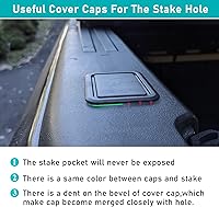 Vista 14 de TTCR-II Compatible con Ram 1500 Fundas de bolsillo de estaca 2019-2024 2025 2026, para Ram 1500 riel de cama, tapones de bolsillo de estaca Big