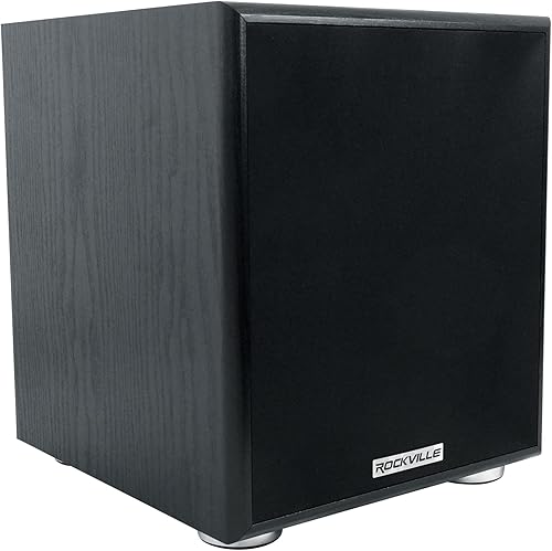 Rockville Rock Shaker - Subwoofer de cine en casa de 6.5 pulgadas con 200 W