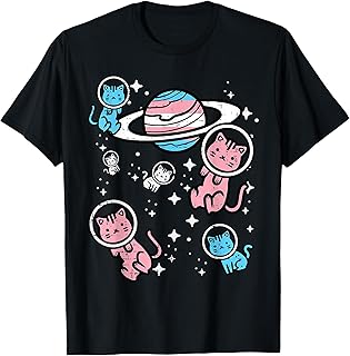 Trans Cats In Space Transgender Transsexual Pride Month Lgbt T-Shirt