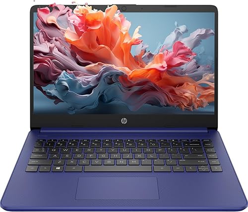 HP Portátil delgado y ligero HD de 14 pulgadas, procesador Intel Quad-Core, batería de larga duración, cámara web, Bluetooth, Wi-Fi, SSD portátil,