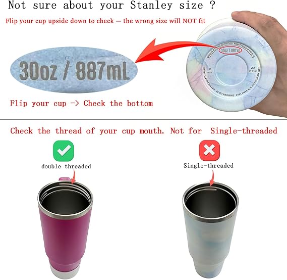 30oz Flip Straw Lid for Stanley H2.0 Quencher, 2 Pack Leak Proof Lid Replacement, No Spill Lids Cover (RoseQuartz, OldPink)