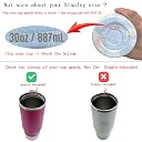 ANTAND 2 Pack Flip Straw Leakproof Lids for stanley Lid Replacement 30 oz, for Stanley Quencher Tumbler Cup Accessories, 30oz Leak Proof Top Detachable Straw Cover Handle lid (Cream,Rose Quartz) gallery image
