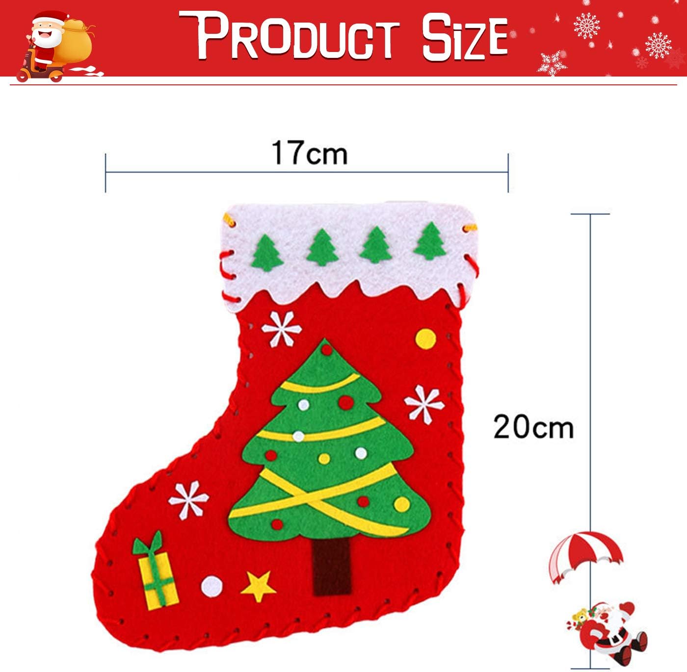 SOOHAO Christmas Felt Craft, DIY Crafts for Kids, Sewing Kits for Kids, Felt Christmas Ornaments, Preschool Hand Craft Kits : Toys & Games