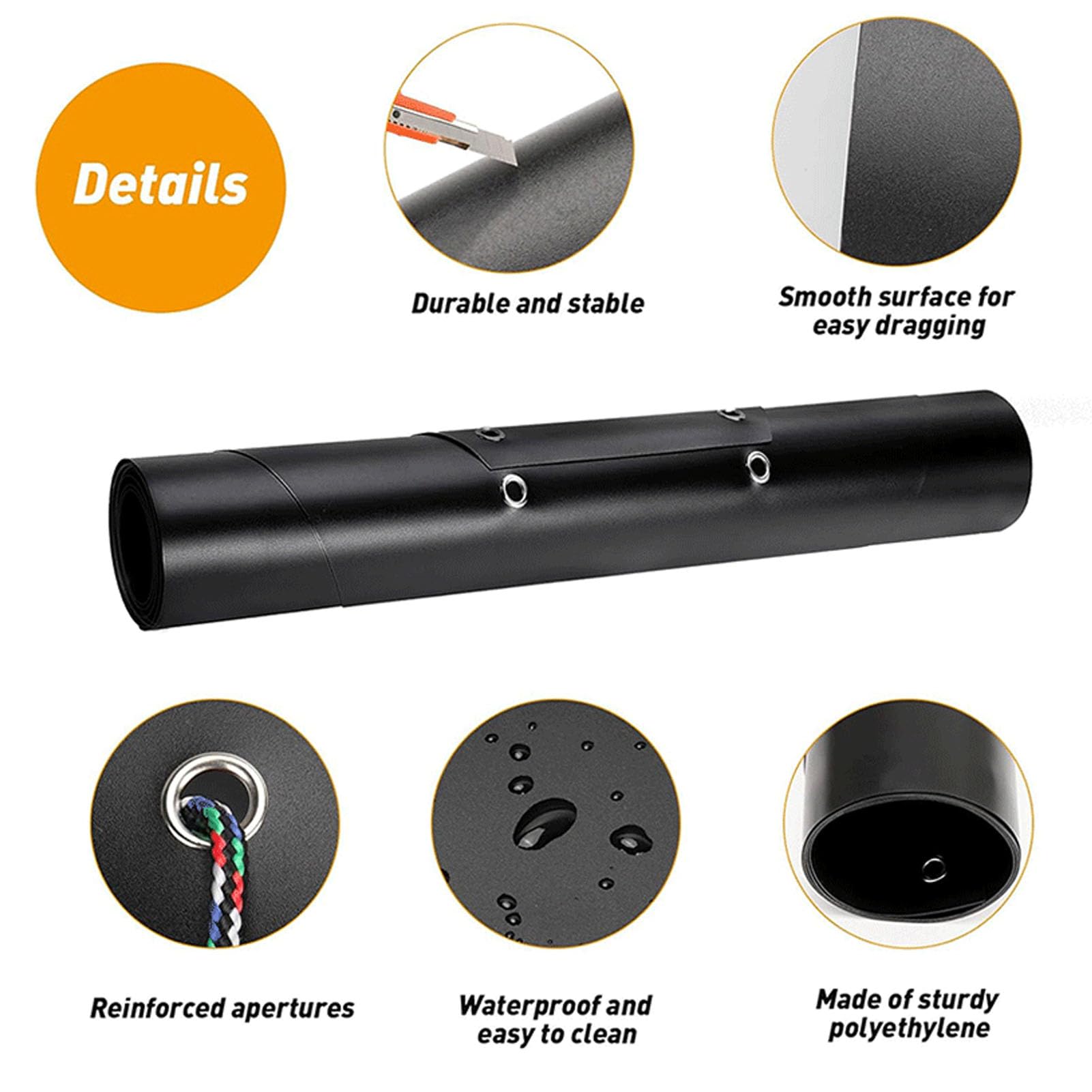 FLEXMAN Deer Drag Sleds, Portable Tear Resistant Thickened Snow Sledding Pad, Multi Purpose Deer Cart Game Hauler, Work Sled, Deer Sled, Hunting Sled