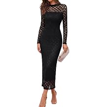Simplee Womens Lace Maxi Formal Wedding Guest Elegant Bodycon Dress