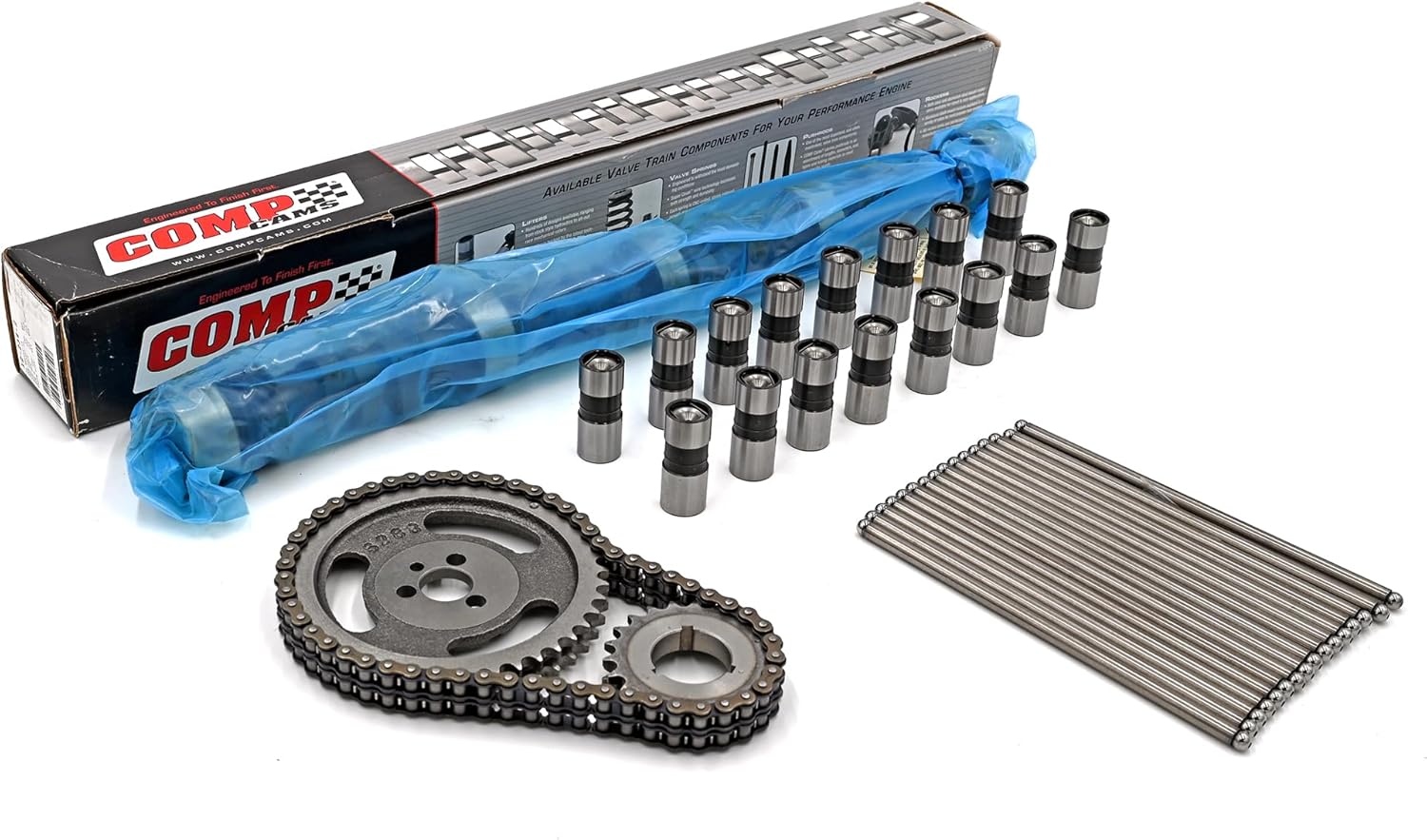 Genuine COMP CAM 12-602-4 Big Mutha Thumpr 243/257 Camshaft | LIFT: .500/.486" | High-Performance Lifters | Double Roller Timing | Push Rods | Kit FITS Chevrolet SBC 283 327 350 400 5.7 5.7L