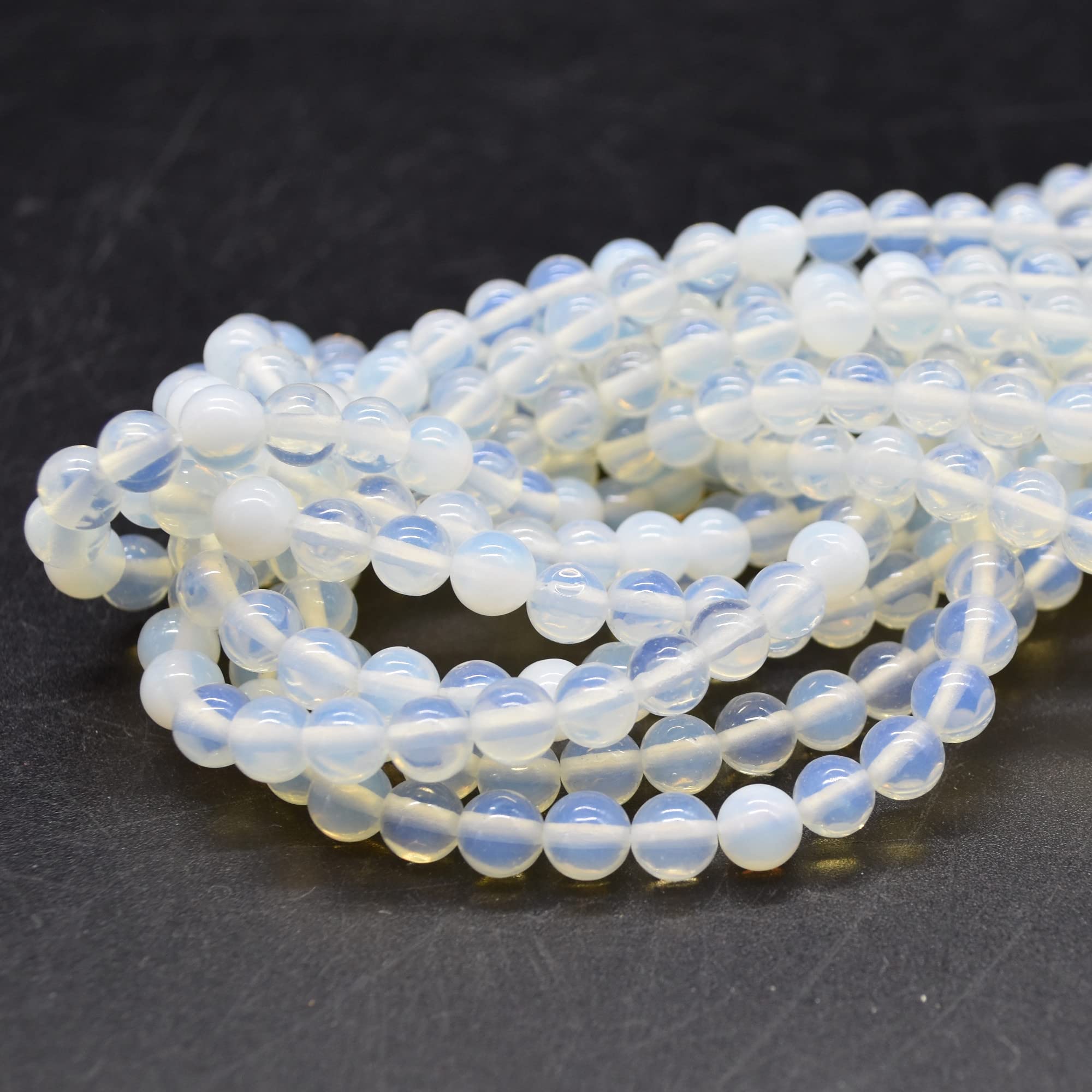 Oriental Direct White Opalite Moonstone Round Beads 6Mm - 15.5" Strand