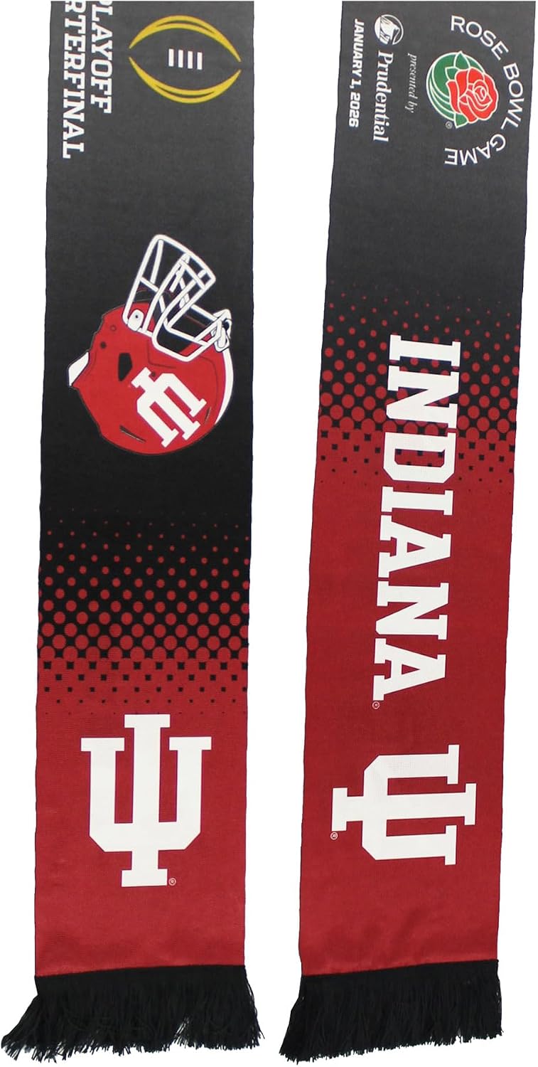 Official 2026 College Football Playoff Rose Bowl Matchup Indiana vs Alabama Printed Scarf 1-1-26, LLC