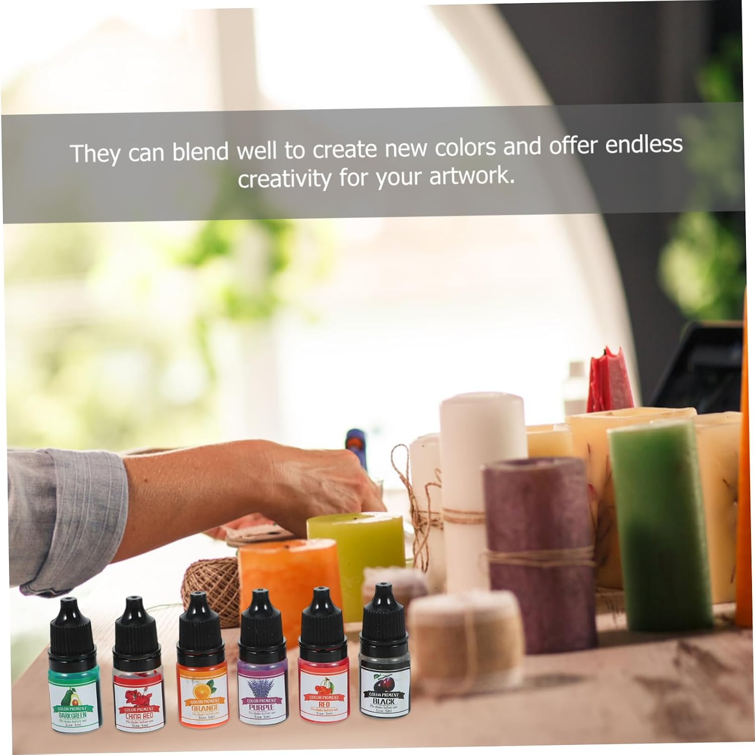 NUOBESTY Epoxy Resin Pigment Set Colorant for Scented Candle Making Soap Crafting and Artistic Projects Safe Easy to Blend and Versatile for Endless Creativity