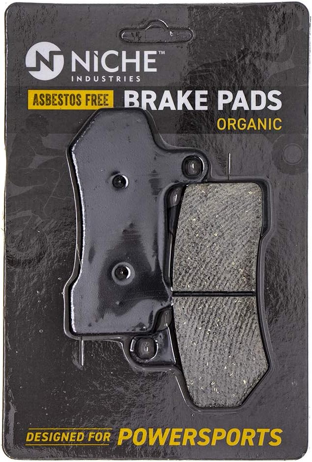 NICHE Brake Pad Set for Harley Davidson Street Rod Glide Road King Front 41854-08 Alloy Steel Rear Organic (Pack of 2)