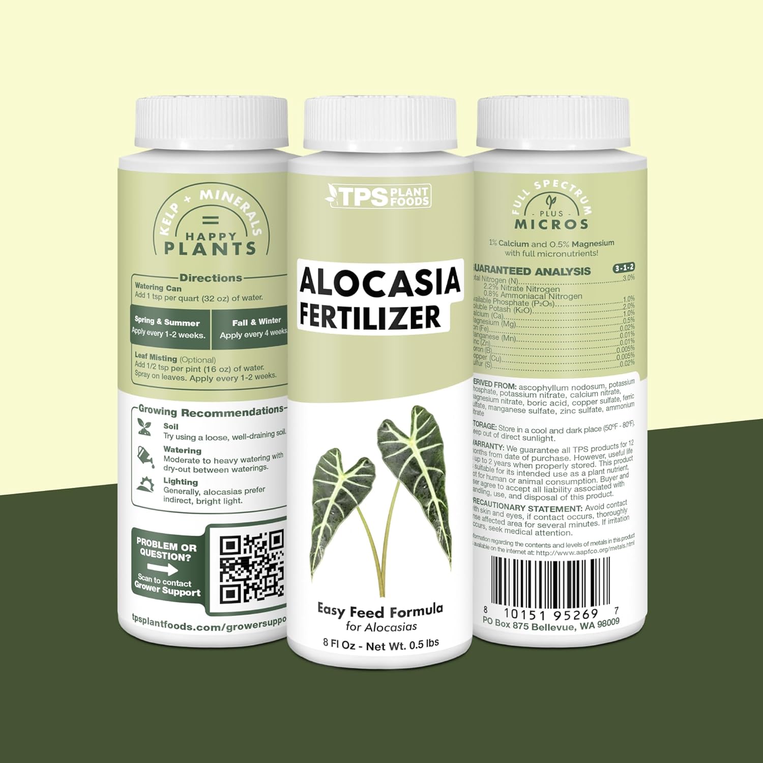 Alocasia Fertilizer – Liquid Plant Food for Bigger Leaves, Stronger Roots & Healthy Tropical Growth, 32 oz