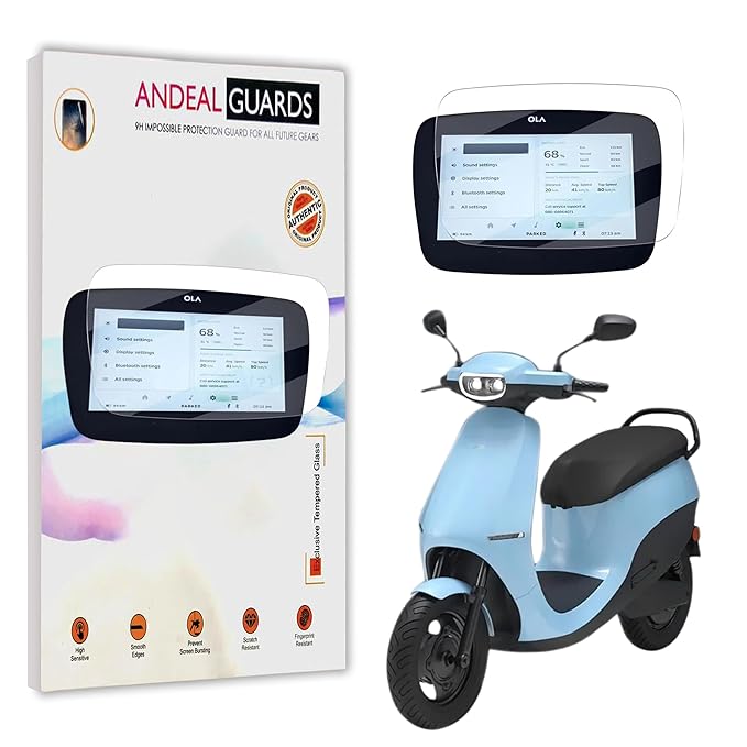 PET Company Fitted Full Screen Protector Coverage Screen Guard With Installation Kit For Touchscreen Display Compatible For Ola S1 / S1 Pro Ev Scooter (Transparent)