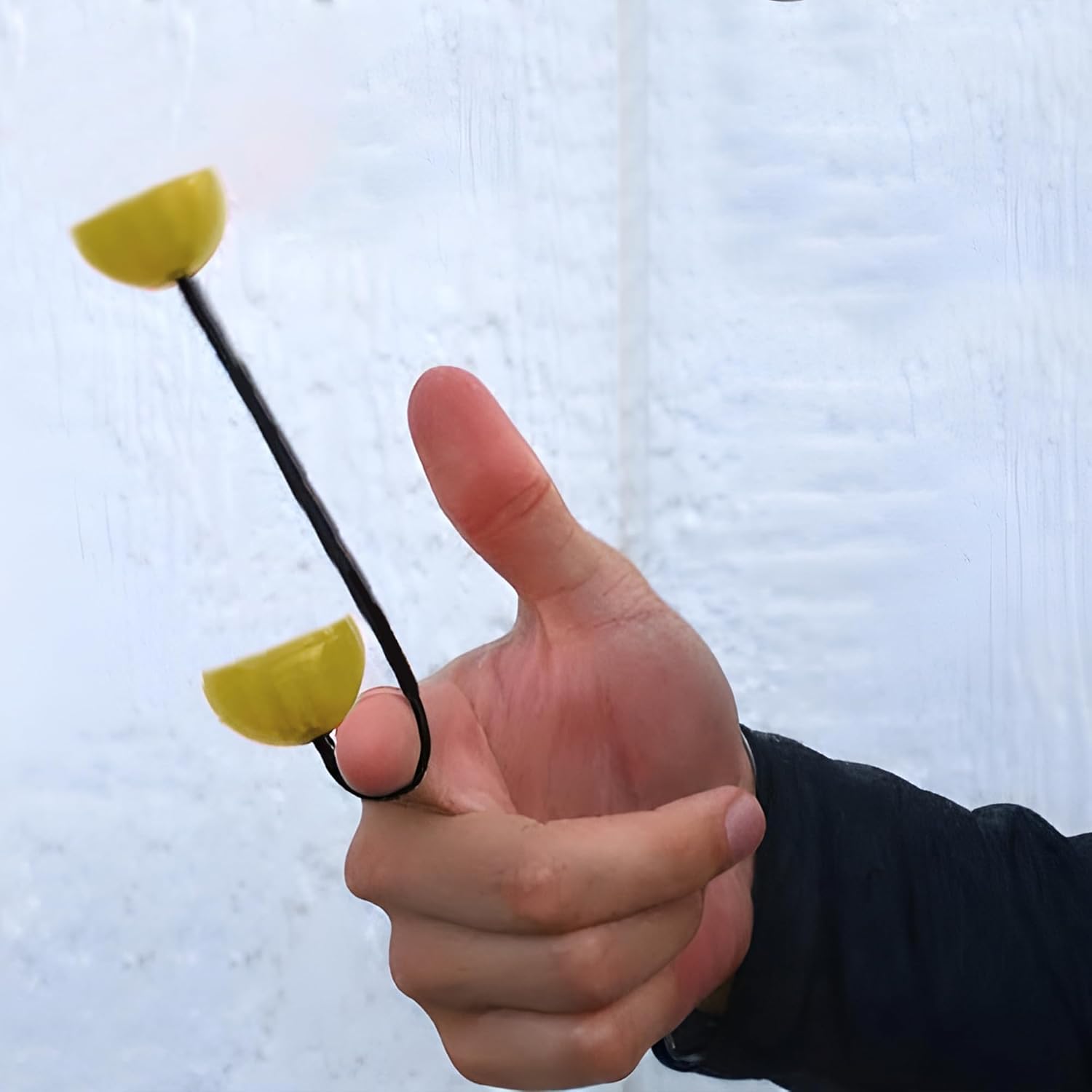 Savage Fidgets Thumb Chucks Skill Toy for Teens & Adults, Finger Trick Desk Toy, Focus Hand Toy, Pocket Size Travel Fidget Toy, Metal Handheld Spinner Toy, Gift Idea, Yellow