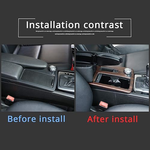 Miniatura 2 de CHEYA Cubierta del marco de la cubierta del marco de la consola central del grano del pino del ABS para Mercedes Benz Clase C W204 2008-2013