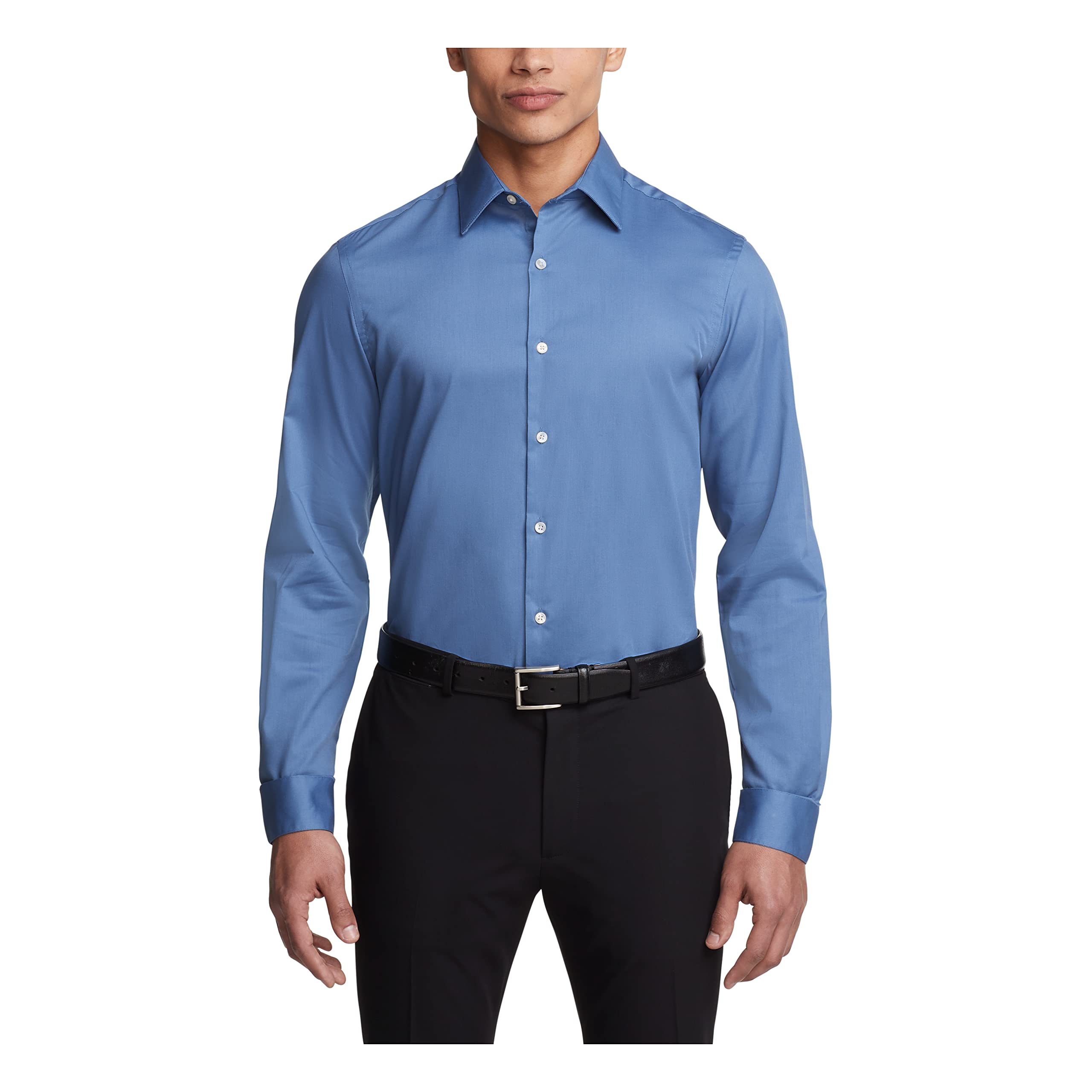 Van Heusen Men's Slim Fit Flex Collar Stretch Solid Dress Shirt - Amazon Exclusive