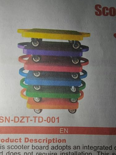 Tabla De Patinete Sentado Con 6 Ruedas Giratorias Y Manijas – Scooter De Equilibrio Sensorial Para Niños Con Autismo
