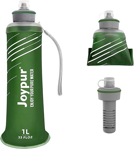 Miniatura 19 de Botella de filtro de agua plegable para apretar, 33.8 fl oz con filtro con certificación NSF/FDA, Befree o Peak Series reemplazo para senderismo,