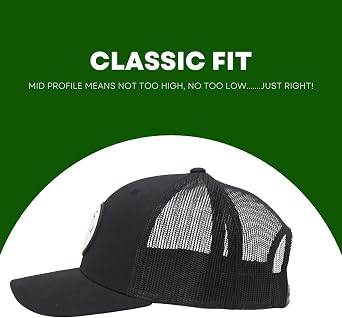 LINDO Trucker Hat [ Palm Tree 2.0 Design ] for Men and Women: Mid Profile Cap with Breathable Mesh Back and Adjustable Snap