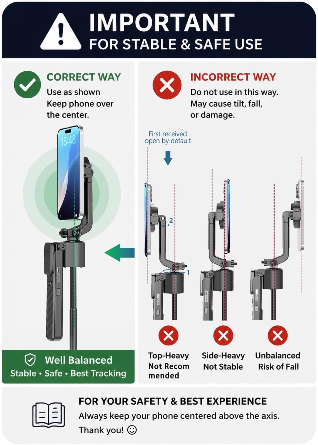 Oldshark 71" Auto Face Tracking Tripod, 1-Sec Quick Setup Magnetic Tripod for iPhone, No App Needed 360° Rotating Phone & Camera Tripod, Content Creator Essentials for TikTok YouTube