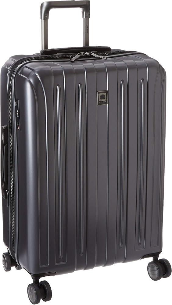 Delsey Luggage 헬륨 티타늄 63.5cm(25인치) 확장 가능한 스피너 트롤리, 흑연., 단일 사이즈, 스피너 휠이 있는 티타늄 하드사이드 확장 가능한 수하물 — 사진 1