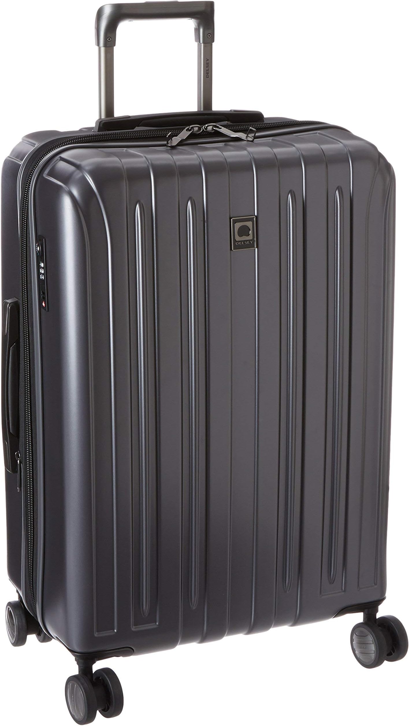 Titanium Hardside Expandable Luggage with Spinner Wheels Checked Luggage, Graphite, Checked-Medium 25 Inch