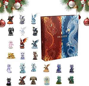 Calendrier De L'Avent Dragon 2025 En Acrylique 2D - 24 Jours, Décoration Murale Ou De Table, Ornement De Noël