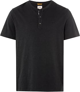 camel active Herren Henley T-Shirt mit Knopfleiste
