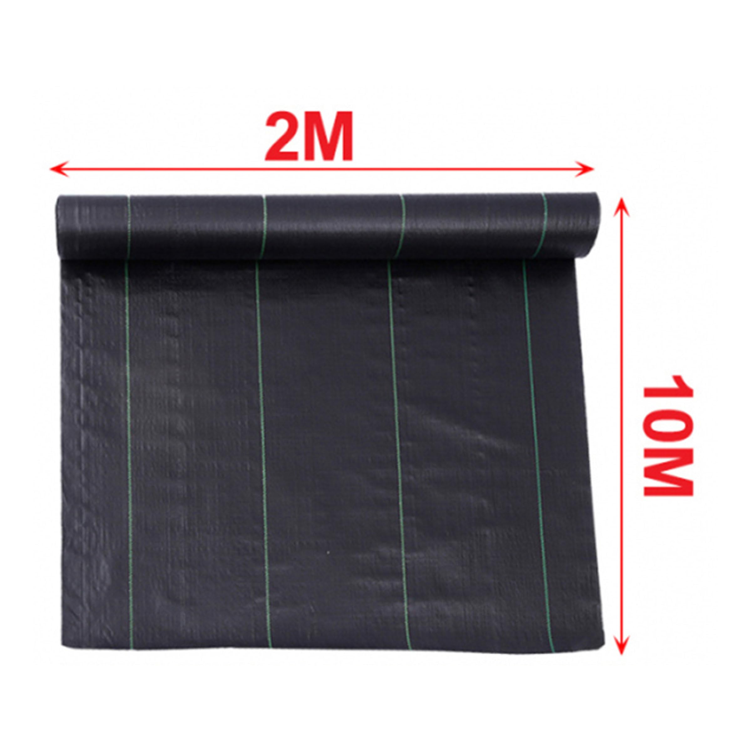 A2ZWORLD Lona antihierba 5 x 2 m x 10 m, 100 m², transpirable, permeable, de polipropileno, resistente a los rayos UV, fácil de cortar e instalar, ecológica contra las malas hierbas