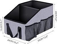 Vista 2 de Smof Organizador de asiento de automóvil, organizador de asiento delantero y trasero para niños, almacenamiento plegable para asiento trasero