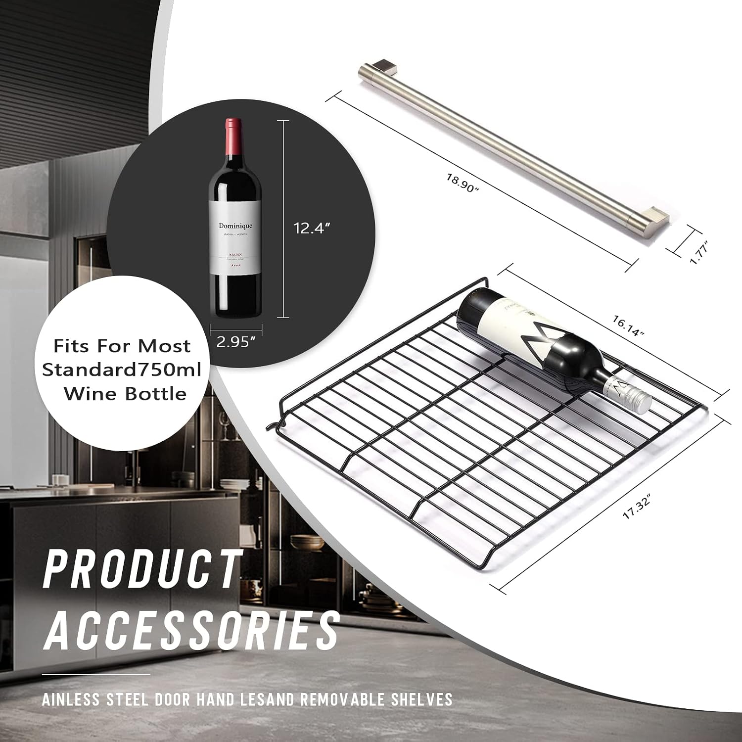 Antarctic Star 145 Can Wine Cooler/Cabinet Beverage Refrigerator, Freestanding Small Wine Cellar for Soda Beer, Counter Top Bar Fridge, Quiet Operation Compressor, Digital Door Black Glass, 4.4Cu.Ft.