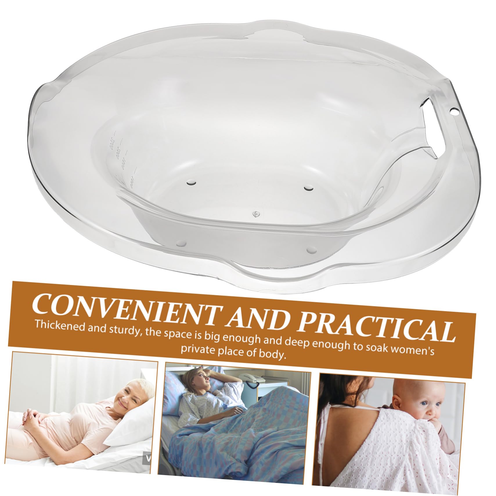 Sitz Bath Toilet Seat in Plastica, Sedile Bagno per Post Parto | Ampio Spazio Interno, Design Unico, per Donne in Gravidanza, Vasca Sitz per Igiene Quotidiana