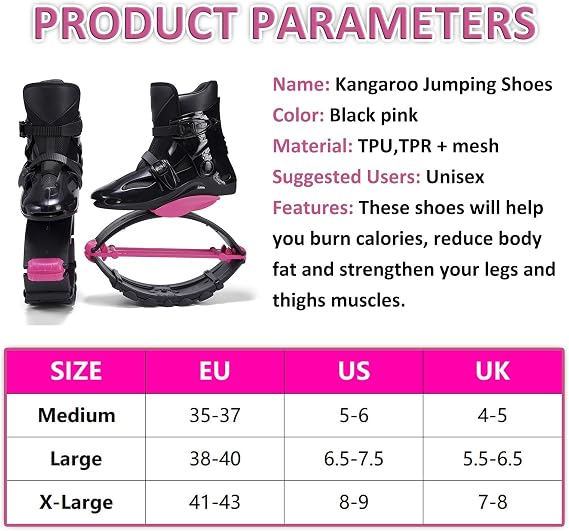 Kangaroo Jumping Shoes for Adults, Indoor and Outdoor Sports Jump Training Bounce Shoes, Comfortable Design