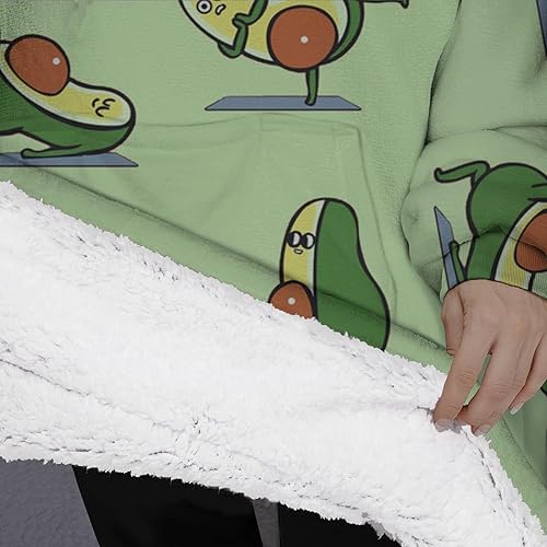 Miniatura 3 de Touchbetter Wearable Oversized Blanket,Sherpa Blanket Hoodie with Super Pockets,Super Warm Fuzzy Pullover for Women & Men