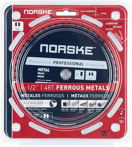 Miniatura 8 de Norske Tools NCSBP208 - Hoja de sierra de corte de metal 50T de 5-38 pulgadas para techos de acero, revestimiento de metal, tubo de acero, pernos de