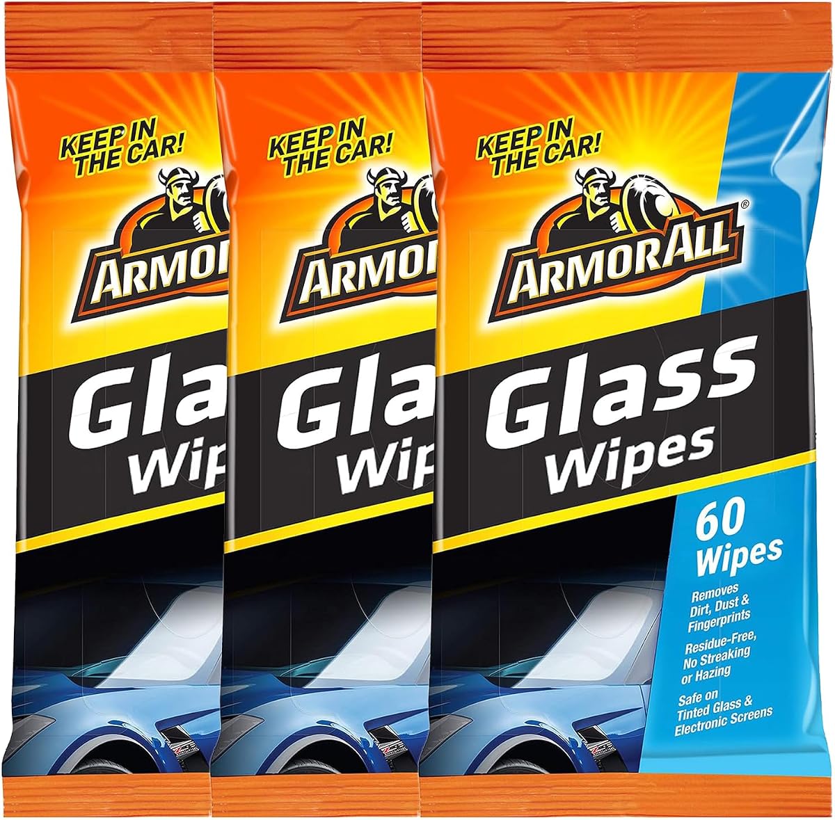 Armor All Wipes in a Pouch, Car Wipes and Interior Care Wipes (Glass Wipes)