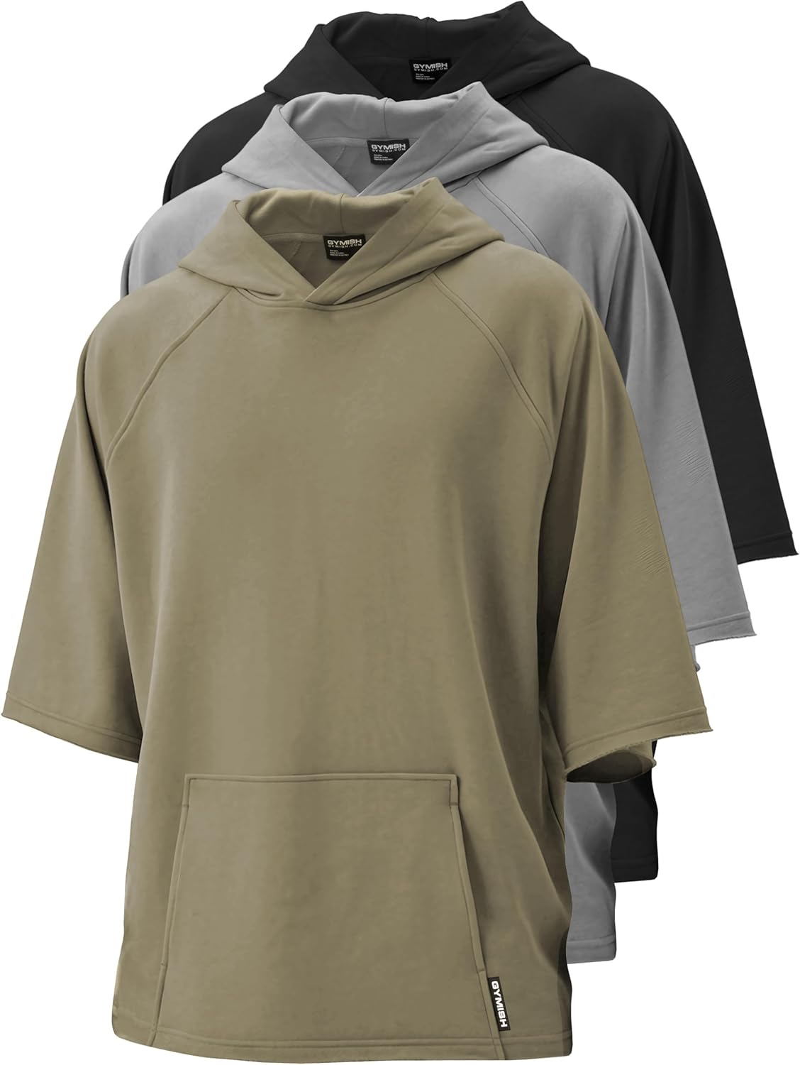 D R DETROIT REBELS Oversized Streetwear Short Sleeve Hoodie Loose Fit Pullover for Men & Women