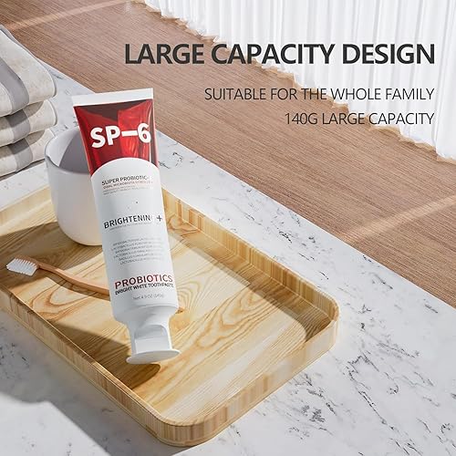Miniatura 6 de SP-6 Pasta de dientes probiótica Pasta de dientes blanqueadora de niacinamida fórmula mejorada con 6 probióticos para blanquear los dientes y la