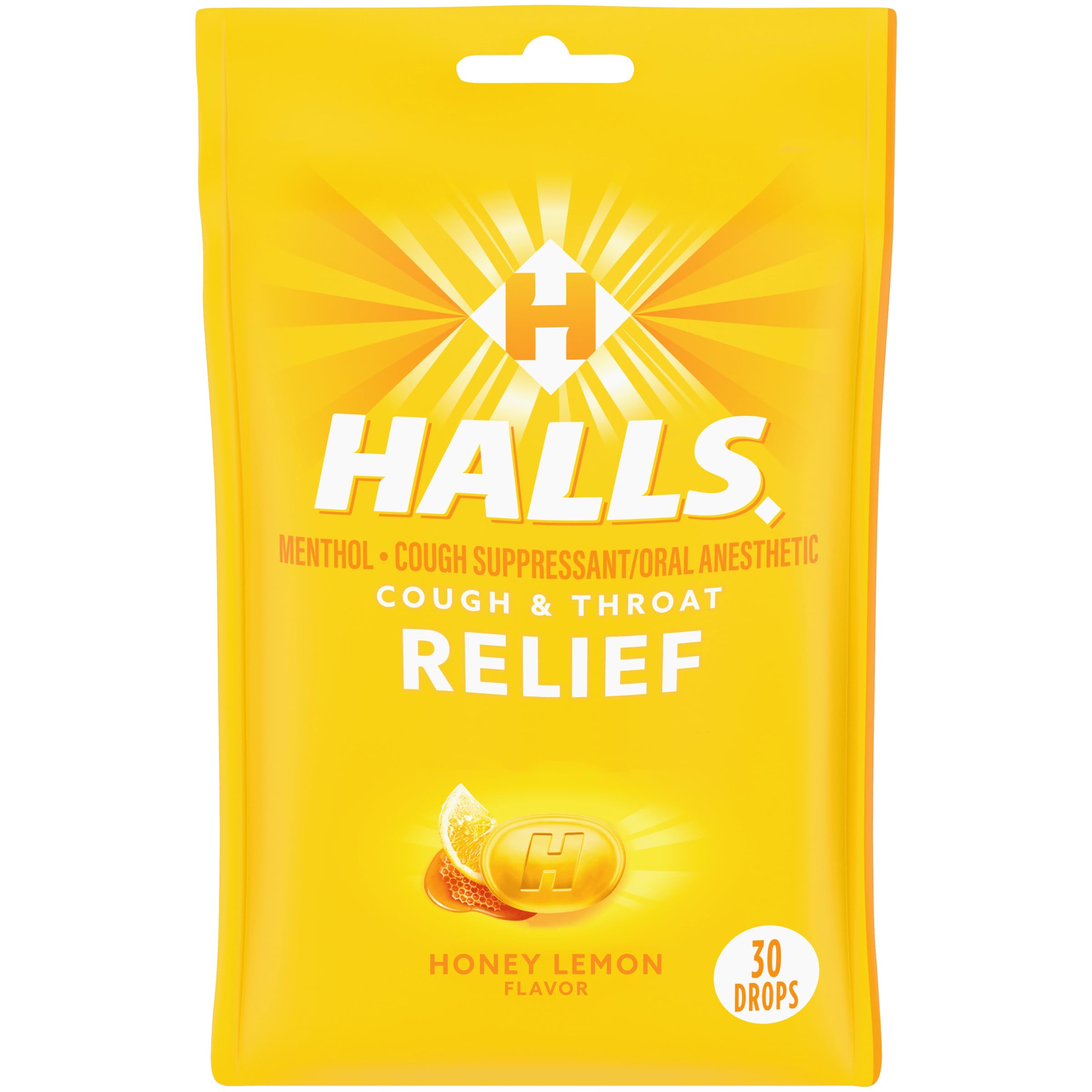 Cough Drops, Honey-Lemon, 30 Each