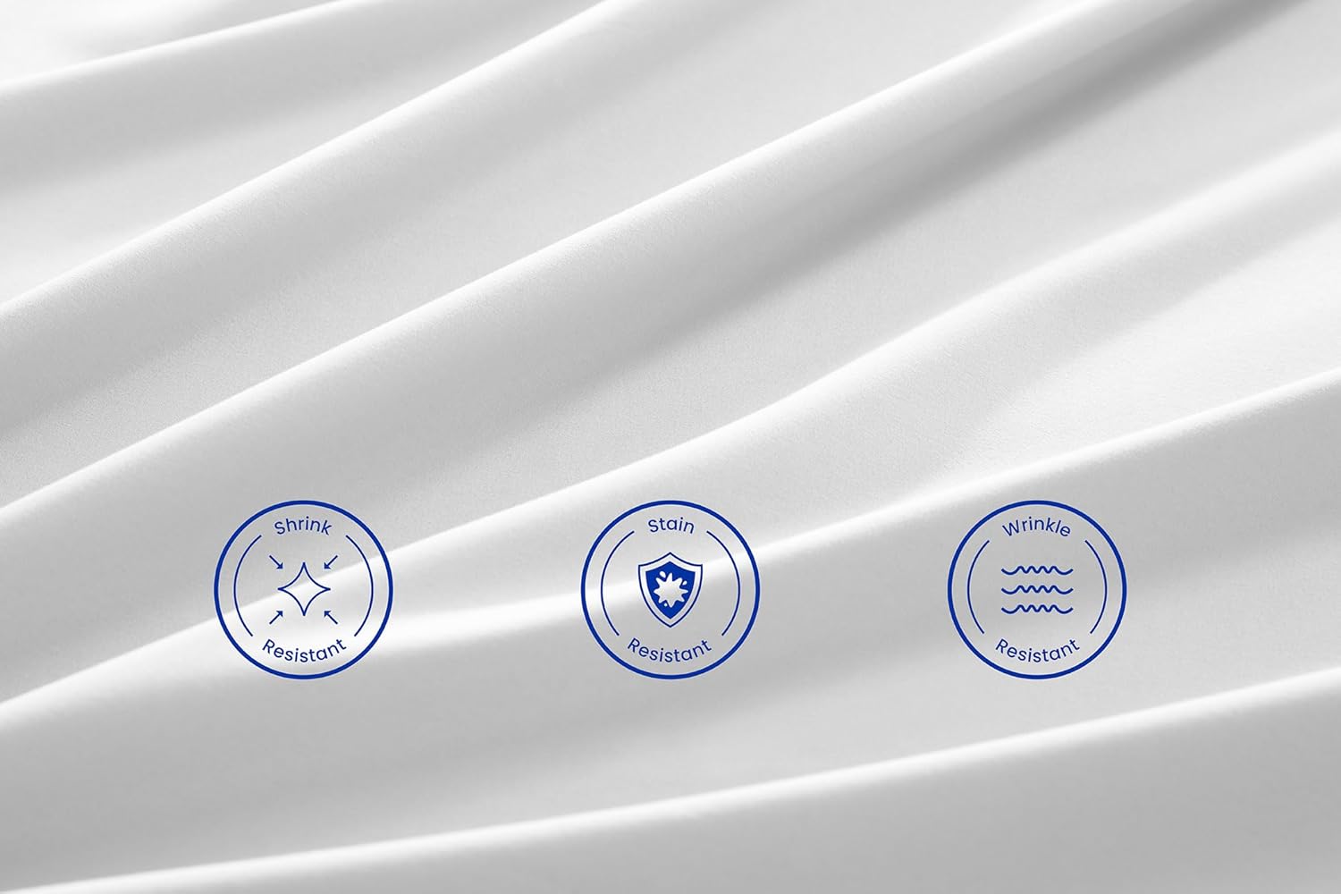 MISSQ King Size Bed Sheets Set - Cooling, Extra Soft, Wrinkle & Fade Resistant, Hypoallergenic - 4 Piece Hotel Luxury Microfiber Sheets with 16 Inch Deep Pocket, King, White