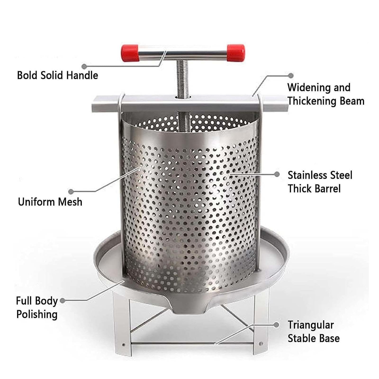 estrattore manuale per in acciaio inox Pressa Manuale per Miele in Acciaio Inox large bee honey press extractor Attrezzatura apicoltura Lavorazione per api miele,vino,frutta,cera