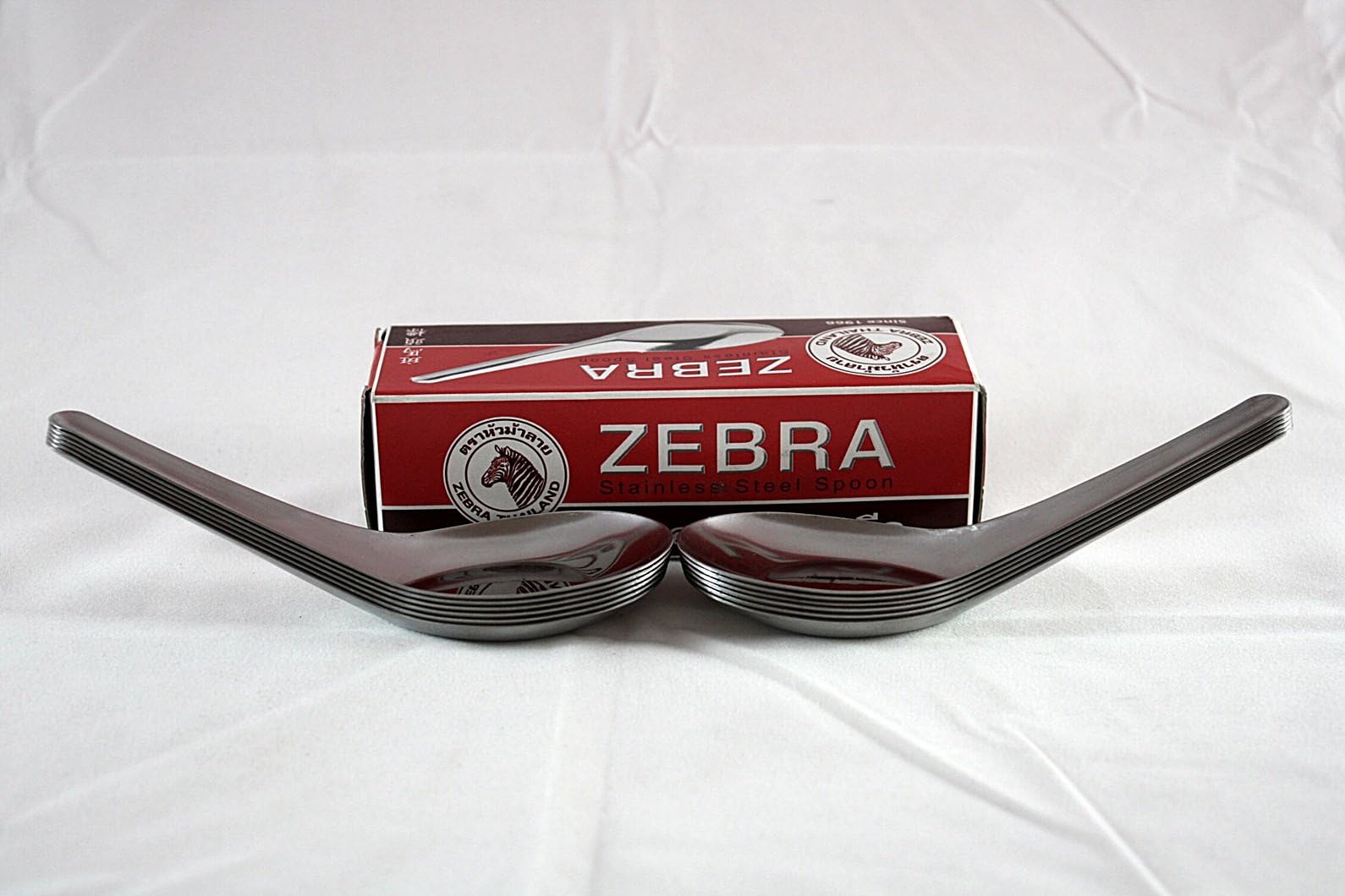 Spoon Soup Stainless Steel Logo Zebra