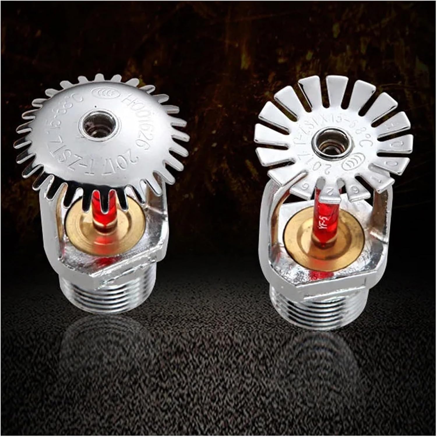 5Pcs DN15 68°C Fire Sprinkler Heads - Automatic Spray Nozzles for Fire Protection(DOWN)